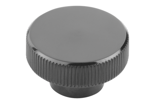 KIPP Knurled Knob, w/Tapped Bushing, M8, Style E, Thermoset, (Qty:10), K1223.202608