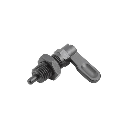 KIPP Cam-Action Indexing Plungers w/Stop, Left, L=47.8 mm, D=8 mm, Style B, Steel, (Qty. 1), K1284.1050812