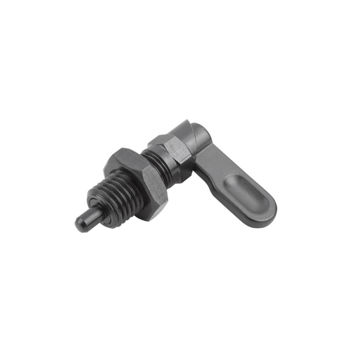 KIPP Cam-Action Indexing Plungers w/Stop, Right, M20X1.5, D=8 mm, Style B, Steel, (Qty. 1), K1284.20508201