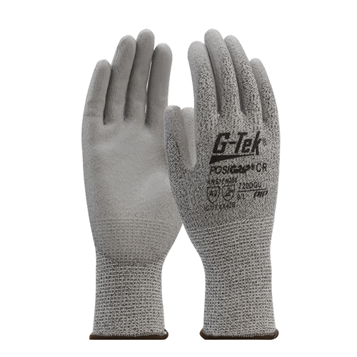 G-Tek® PosiGrip® Lightweight, Polykor Blend with Polyurethane palm and finger flat grip coating, XXXL, 12 Pairs #720DGU/3XL