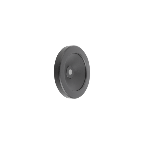 KIPP Disc Handwheel w/o Cylinder Grip, D2=15H7 mm, Reamed Hole w/Slot, Aluminum, Thermoset, (Qty. 1), K0161.11140X15