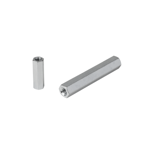 KIPP Female/Female Hex Standoff, D1=M10, L=115 mm, Internal Thread, Trivalent Blue Passivated Steel, (Qty. 1), K1302.210115 KIPP Female/Female Hex Standoff, D1=M10, L=115 mm, Internal Thread, Trivalent Blue Passivated Steel, (Qty. 1), K1302.210115