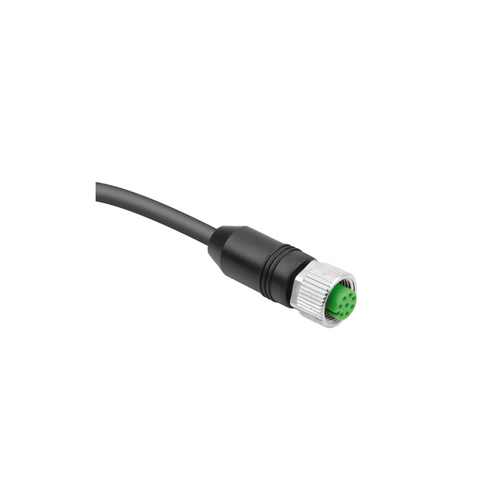 KIPP Connectors Bushing M12X1, w/Screw Lock, Style A, Straight Bushing, 8-Pin, P=2500 mm, Black, (Qty. 1), K1498.1208X2500 KIPP Connectors Bushing M12X1, w/Screw Lock, Style A, Straight Bushing, 8-Pin, P=2500 mm, Black, (Qty. 1), K1498.1208X2500