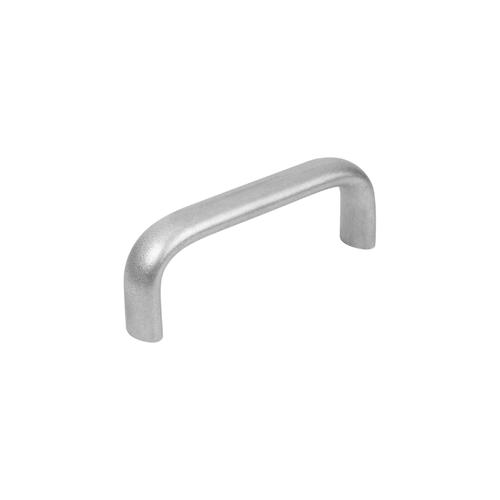 KIPP Pull Handles, L=197 mm, Oval, Front Mount, Aluminum, Bright And Tumbled, (Qty. 1), K0204.180
