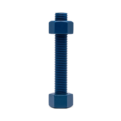 1/2"-13 x 4" A193 B7 Studs Xylan Blue, End to End, w/ (2) 2H Nuts Assembled (150/Pkg.)