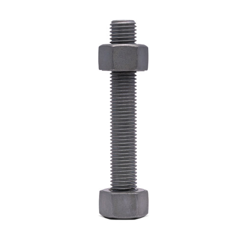 3/4"-10 x 7-1/2" A193 B7 Studs NanoGalv, End to End, w/ (2) 2H Nuts Assembled (25/Pkg.)