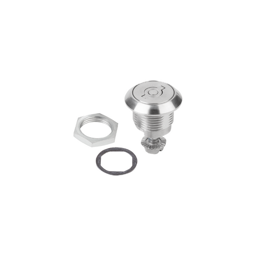 Kipp Secure Quarter Turn Lock, Left, D=30 mm, H=18 mm, Stainless Steel, (Qty. 1), K1350.24518 Kipp Secure Quarter Turn Lock, Left, D=30 mm, H=18 mm, Stainless Steel, (Qty. 1), K1350.24518
