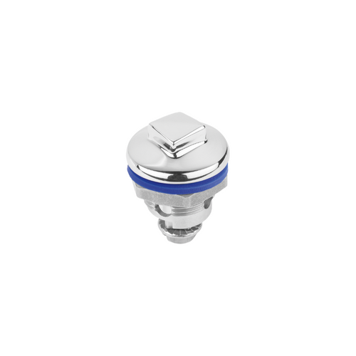 Kipp Quarter Turn Lock, D=30 mm,  Blue, Stainless Steel, (Qty. 1), K1354.18