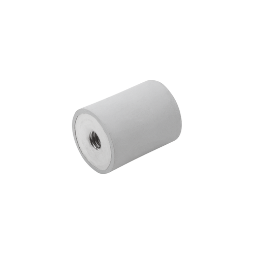 Kipp Rubber Buffers, Cylindrical w/Internal Thread, D=25 mm, H=30 mm, Type E, Stainless Steel, (Qty. 1), K1319.02503055
