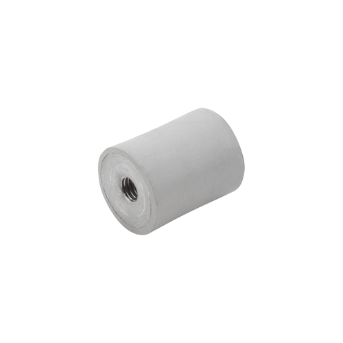 Kipp Rubber Buffers, Cylindrical w/Internal Thread, D=40 mm, H=40 mm, Type C, Stainless Steel, (Qty. 1), K1320.04004055