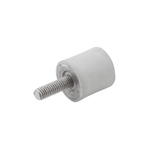 Kipp Rubber Buffers, Cylindrical w/Internal and External Thread, D=25 mm, H=25 mm, Type B, Stainless Steel, (Qty. 1), K1321.02502555 Kipp Rubber Buffers, Cylindrical w/Internal and External Thread, D=25 mm, H=25 mm, Type B, Stainless Steel, (Qty. 1), K1321.02502555