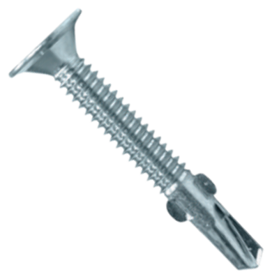 10-24 x 1-7/16" Daggerz Phillips Thin Wafer Plymetal Self Drilling Screws w/Wings, Zinc (4,000/Bulk Pkg.)