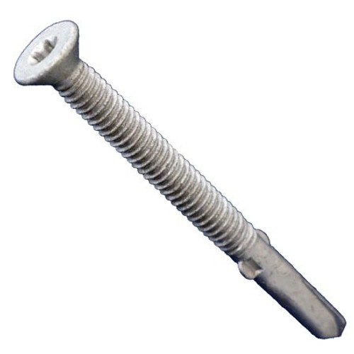 #10-24 x 1-5/8" Daggerz Star Flat Head Self Drilling Screws w/ wings Dagger-Guard Coating (3,000/Bulk Pkg.)