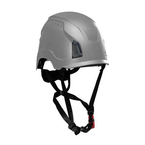 Traverse Vented, Industrial Climbing Helmet, Type I, ABS Shell, EPS Foam Impact Liner, Wheel Ratchet Adjustment, with 4-Point Chin Strap, Gray, OS 280-HP1490RV-09 (1 Each)
