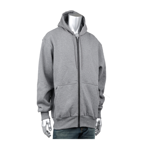 PIP AR/FR Fleece Zip Hoodie, Gray, 5XL 385-FRZH-GR/5X (1 Each)
