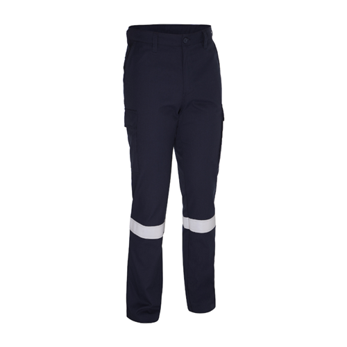 Bisley FR Ripstop Cargo Pant with Reflective Stripe, Navy, 46W x 32L 385MFRCS-NV/4632 (1 Each)