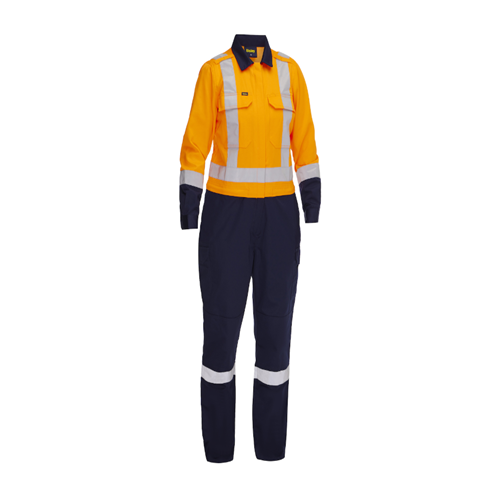 Bisley Class 3 Women's Vented Two Tone Coverall with Navy Bottom, Hi-Vis Orange, 4XL 314W6369H-ON/4X (1 Each)