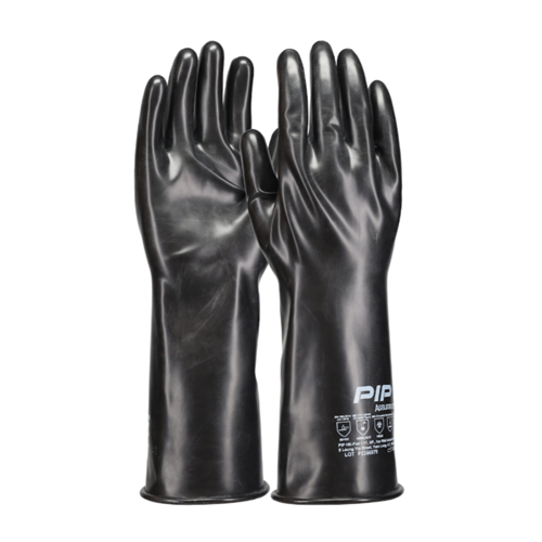 PIP 14" Long 12 Mil Butyl Rubber Glove with Smooth Grip, Black, 10 BUT03/10 (1 Pair)