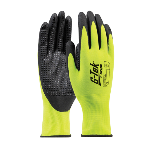 G-Tek GP 34-305HVD/M, Hi-Vis Yellow, M 34-305HVD/M (12 Pairs)