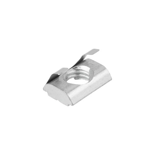 KIPP M5, Slot Nuts, Twist-In, w/Spring Strip, Type B, Electro Zinc-Plated Steel, (Qty. 10), K1027.0805 KIPP M5, Slot Nuts, Twist-In, w/Spring Strip, Type B, Electro Zinc-Plated Steel, (Qty. 10), K1027.0805