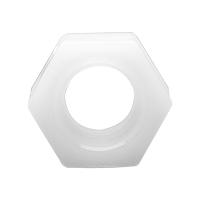 M3-0.50 Nylon Hex Nuts, Plain, USA (1,000/Pkg.)