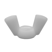 3/8"-16 Nylon Wing Nuts, Plain, USA (500/Pkg.)