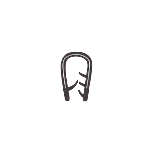 KIPP L=5 m, Edge Protection Profiles w/Steel Retaining Strip, Style C, PVC, (Qty. 1), K1367.217X5000 KIPP L=5 m, Edge Protection Profiles w/Steel Retaining Strip, Style C, PVC, (Qty. 1), K1367.217X5000