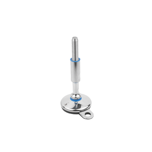 KIPP M16X140 Levelling Feet in Hygienic Design, Style B, w/Fastening Hole, Stainless Steel, (Qty. 1), K1303.208016X140