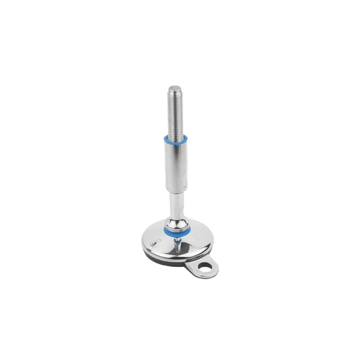 KIPP M20X140 Levelling Feet in Hygienic Design, Style B, w/Fastening Hole, Stainless Steel, (Qty. 1), K1303.208020X140
