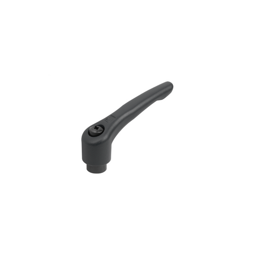 KIPP Adjustable Handles, Size 4, M10, Internal Thread, Black Oxidized Steel, Powder Coat Black, (Qty. 1), K0752.410181