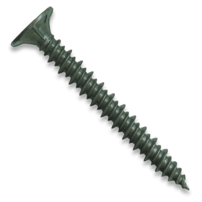 Big Timber #8 x 1-1/4" T-25 Star Drive, Flat Head Cement Board Screws, Sharp Point, Green (5,000/Box) #CB114S