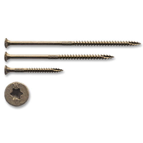 Big Timber #9 x 3-1/8" Wood Screws T-25 Star Drive, Bugle Head, ACQ Bronze (1 lb Bucket) #1BTX9318