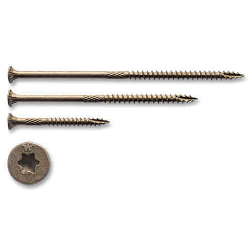 Big Timber #9 x 2-1/2" Wood Screws T-25 Star Drive, Bugle Head, ACQ Bronze (2,500 per Box) #BTX9212