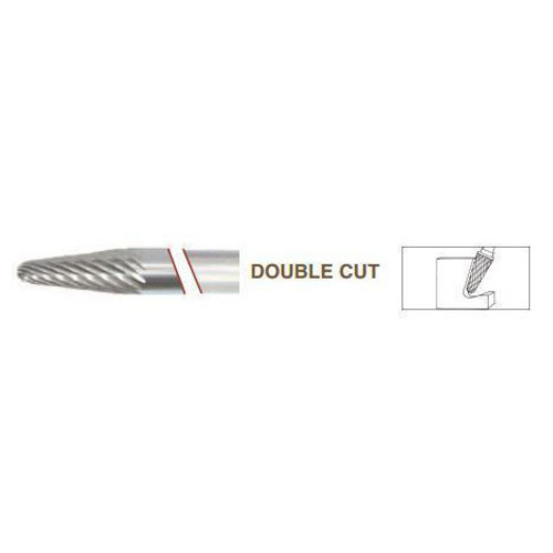 SL-4NF Taper Shape Radius - 14 degree Included Angle, Premium Carbide Burr, Aluma Cut, Norseman Drill #19269