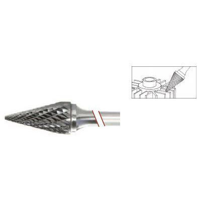 SM-42 Pointed Cone Shape, Premium Carbide Burr, Double Cut, Norseman Drill #19369