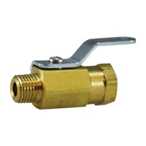 Midland Industries 46900 Miniature Ball Valve, 1/8-in Nominal, MPT x FPT, 1000 psi WOG Pressure, Brass Body (Qty. 1) Midland Industries 46900 Miniature Ball Valve, 1/8-in Nominal, MPT x FPT, 1000 psi WOG Pressure, Brass Body (Qty. 1)