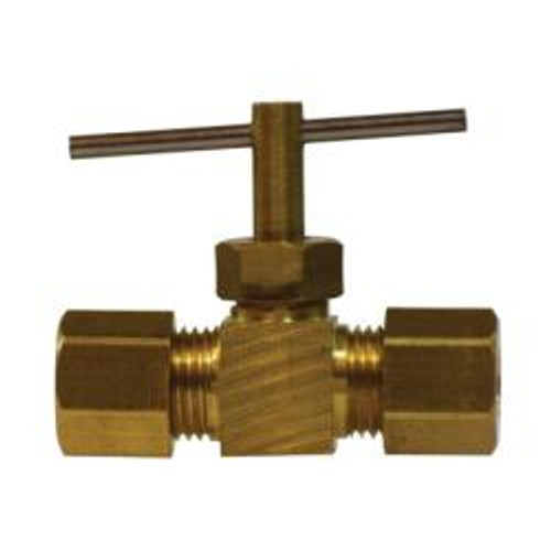 Midland Industries 46022 Needle Valve, 5/16 in Nominal, Compression, 150 psi Pressure, Brass Body (Qty. 1) Midland Industries 46022 Needle Valve, 5/16 in Nominal, Compression, 150 psi Pressure, Brass Body (Qty. 1)