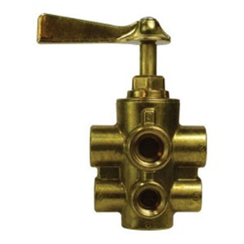 Midland Industries 46238 Fuel Valve, 1/2 x 3/8 in Nominal, FIP x FIP, 6 -Port/Way, Brass Body (Qty. 1) Midland Industries 46238 Fuel Valve, 1/2 x 3/8 in Nominal, FIP x FIP, 6 -Port/Way, Brass Body (Qty. 1)
