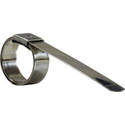 Midland Industries KS18 Preformed Clamp, 4-1/2 in Nominal, 301 Stainless Steel, 5/8 in W, 0.03 in Thick (Qty. 1)