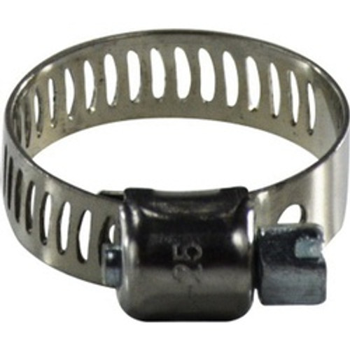 Midland Industries 325 Series 325016 Miniature Worm Gear Clamp, 11/16 in Minimum Clamp Diameter, 301 Stainless Steel (Qty. 1)