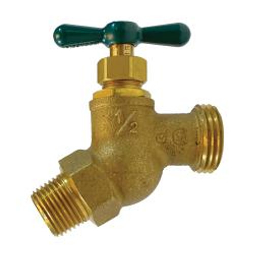 Midland Industries 942110LF Heavy-Duty Hose Bibb No Kink Valve, 1/2 x 3/4 in Nominal, MIP x MHT Connection (Qty. 1) Midland Industries 942110LF Heavy-Duty Hose Bibb No Kink Valve, 1/2 x 3/4 in Nominal, MIP x MHT Connection (Qty. 1)