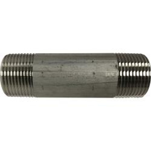 Midland Industries 48103 Welded Pipe Nipple, 1 in MPT x 1 in MPT, 3 in L, Stainless Steel, SCH 40 Schedule (Qty. 1) Midland Industries 48103 Welded Pipe Nipple, 1 in MPT x 1 in MPT, 3 in L, Stainless Steel, SCH 40 Schedule (Qty. 1)