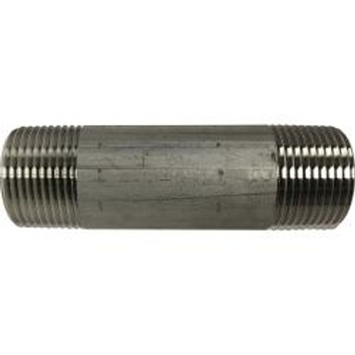 Midland Industries 48111 Welded Pipe Nipple, 1 in MPT x 1 in MPT, 8 in L, Stainless Steel, SCH 40 Schedule (Qty. 1) Midland Industries 48111 Welded Pipe Nipple, 1 in MPT x 1 in MPT, 8 in L, Stainless Steel, SCH 40 Schedule (Qty. 1)