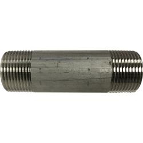 Midland Industries 48115 Welded Pipe Nipple, 1 in MPT x 1 in MPT, 12 in L, Stainless Steel, SCH 40 Schedule (Qty. 1) Midland Industries 48115 Welded Pipe Nipple, 1 in MPT x 1 in MPT, 12 in L, Stainless Steel, SCH 40 Schedule (Qty. 1)
