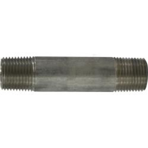 Midland Industries 48066 Welded Pipe Nipple, 1/2 in MPT x 1/2 in MPT, 4 in L, Stainless Steel, SCH 40 Schedule (Qty. 1)