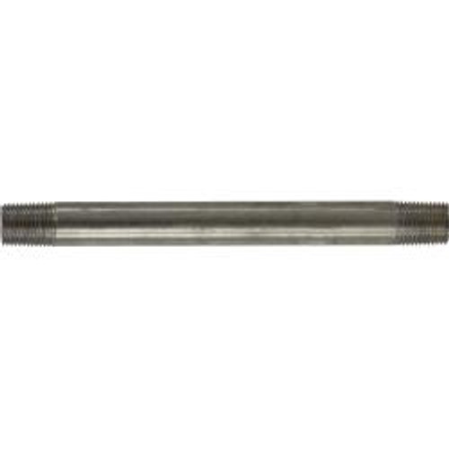 Midland Industries 48004 Welded Pipe Nipple, 1/8 in MPT x 1/8 in MPT, 2-1/2 in L, Stainless Steel, SCH 40 Schedule (Qty. 1)