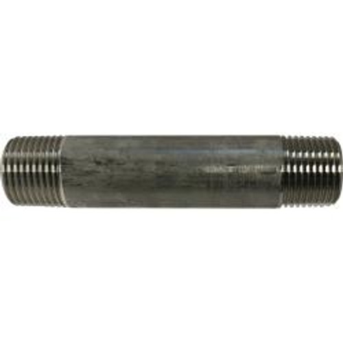 Midland Industries 48051 Welded Pipe Nipple, 3/8 in MPT x 3/8 in MPT, 7 in L, Stainless Steel, SCH 40 Schedule (Qty. 1)