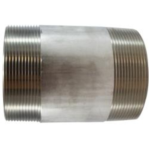 Midland Industries 48220 Welded Pipe Nipple, 4 in MPT x 4 in MPT, 2-7/8 in L, Stainless Steel, SCH 40 Schedule (Qty. 1)