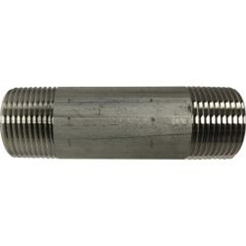 Midland Industries 49115 Welded Pipe Nipple, 1 in MPT x 1 in MPT, 12 in L, Stainless Steel, SCH 40 Schedule (Qty. 1) Midland Industries 49115 Welded Pipe Nipple, 1 in MPT x 1 in MPT, 12 in L, Stainless Steel, SCH 40 Schedule (Qty. 1)