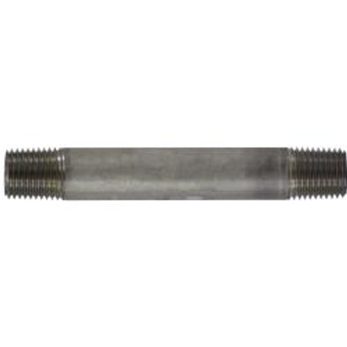 Midland Industries 49029 Welded Pipe Nipple, 1/4 in MPT x 1/4 in MPT, 5-1/2 in L, Stainless Steel, SCH 40 Schedule (Qty. 1)